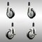Service Caster 4 Inch 316SS Black Poly Swivel 1 Inch Expanding Stem Caster Brake SCC, 2PK SCC-SS316EX20S414-PPUB-BLK-2-TLB-2-1 - alternate 1